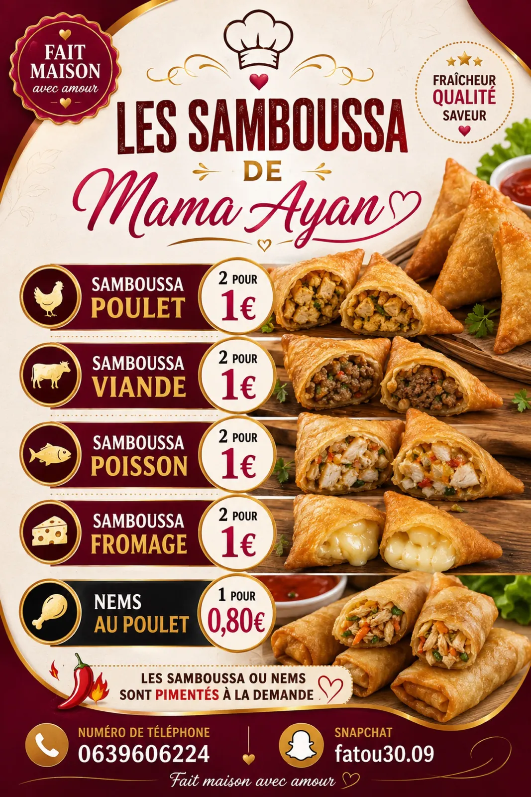 Photo 2/2 — Photo de l'annonce : Les delice de Mama Ayan — Mamoudzou · Centre (Alimentation)