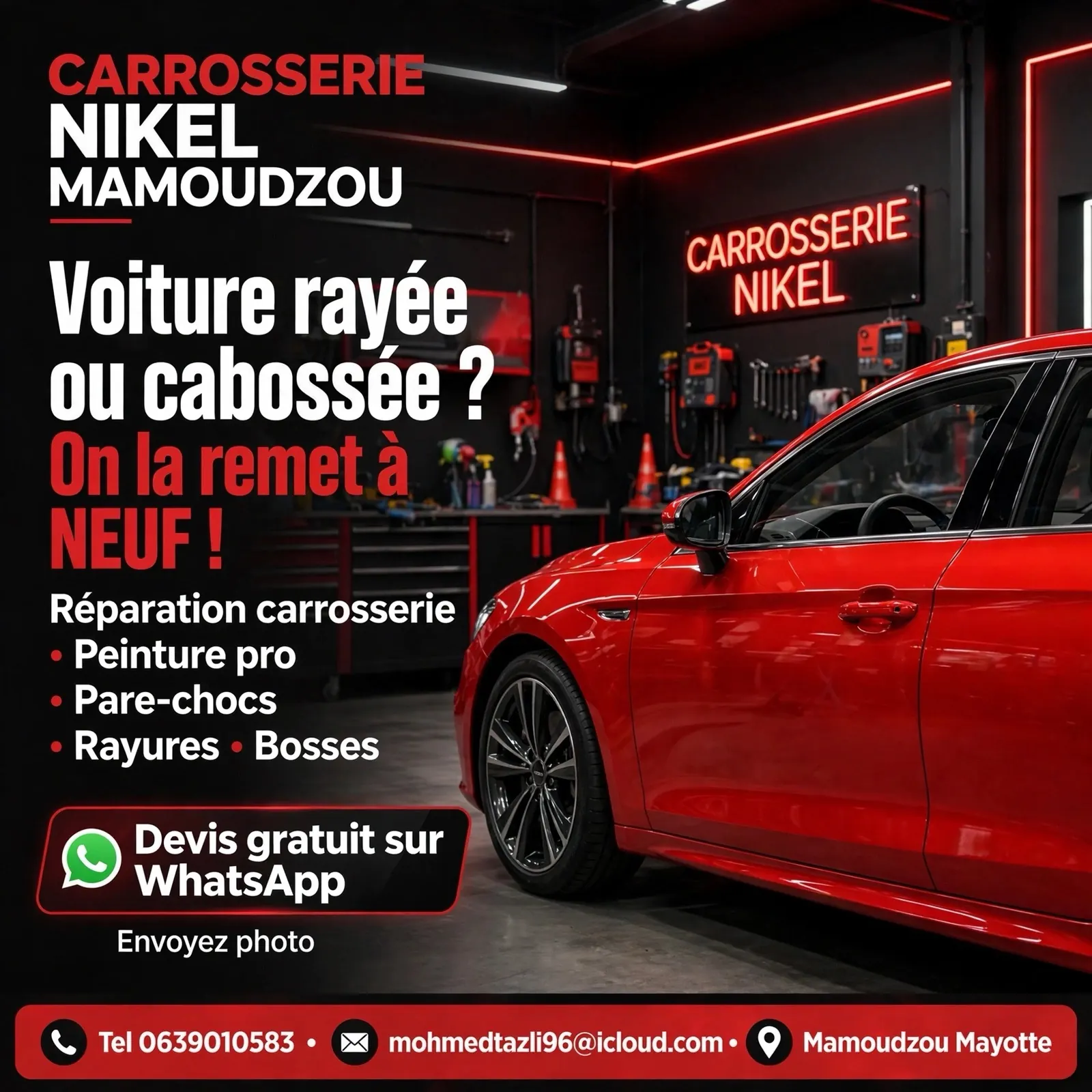 Photo 2/3 — Photo de l'annonce : Réparation carrosserie — Mamoudzou · Mtsapéré (Autres)