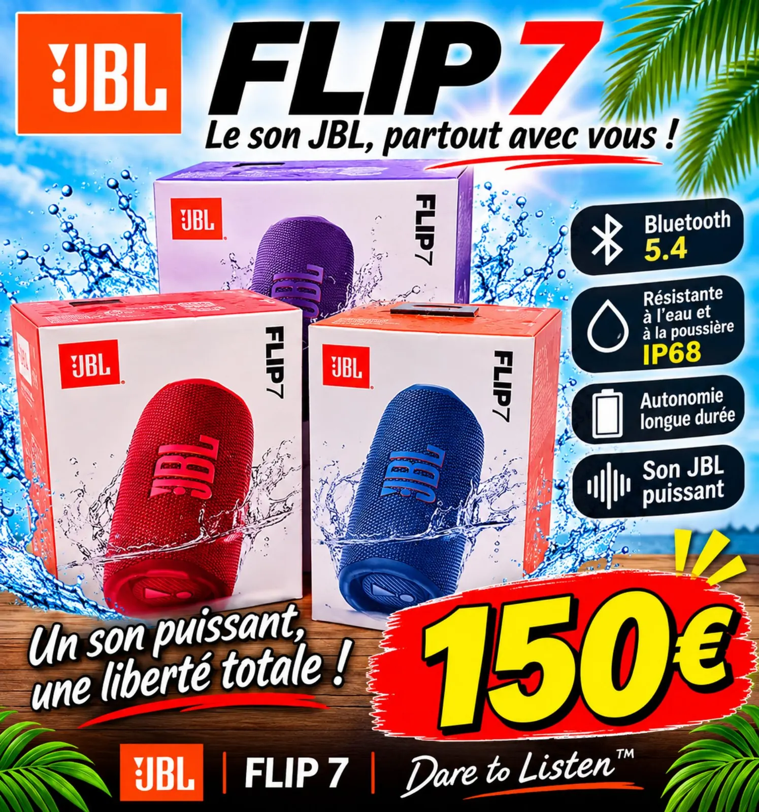Photo 2/3 — Photo de l'annonce : JBL FLIP 7 — Mamoudzou (Multimédia)